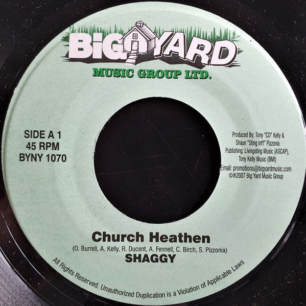 Shaggy : Church Heathen (7")