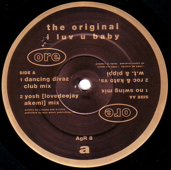 The Original : I Luv U Baby (12", Single)