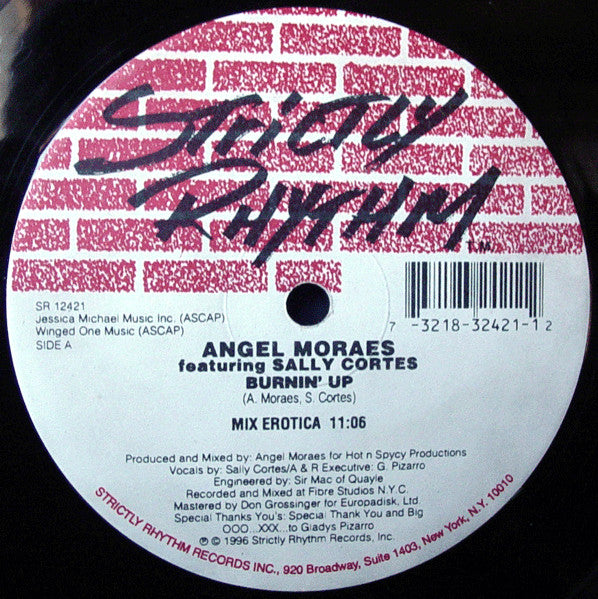 Angel Moraes Featuring Sally Cortes : Burnin' Up (12")