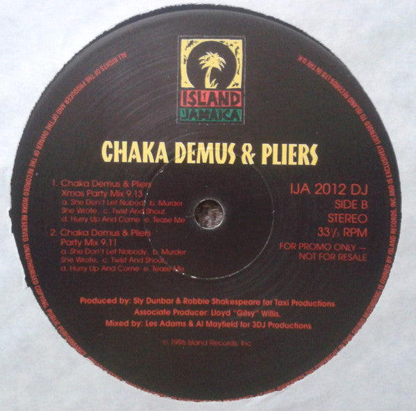 Chaka Demus & Pliers : Hurry Up & Come (12", Promo)