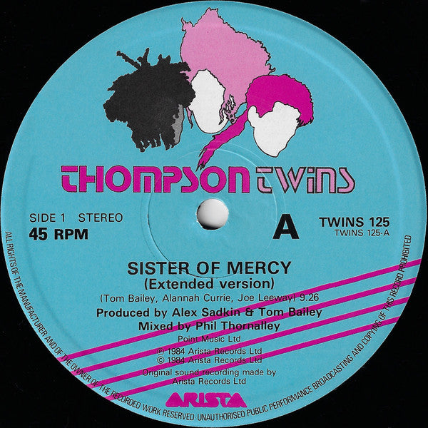 Thompson Twins : Sister Of Mercy (12", Single, P/Mixed)