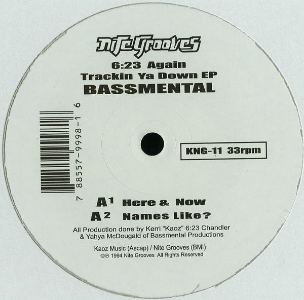 Bassmental : 6:23 Again Trackin Ya Down EP (12", EP, RE, RM)