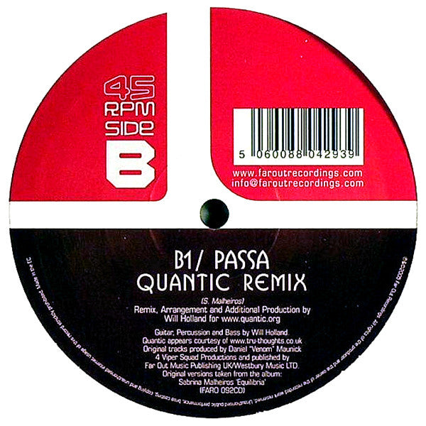 Sabrina Malheiros : Capoeira Vai / Passa (12")