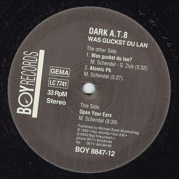Dark A.T.8 : Was Guckst Du Lan? (12")