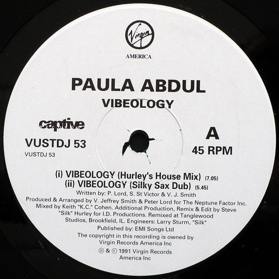 Paula Abdul : Vibeology (12", Promo)