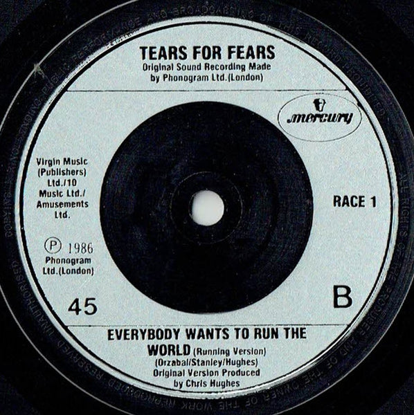 Tears For Fears : Everybody Wants To Run The World (7", Single, Sol)
