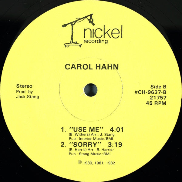 Carol Hahn : Do Your Best (12")