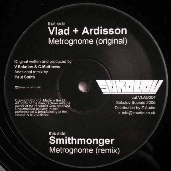 Vlad & Ardisson : Metrognome (12")