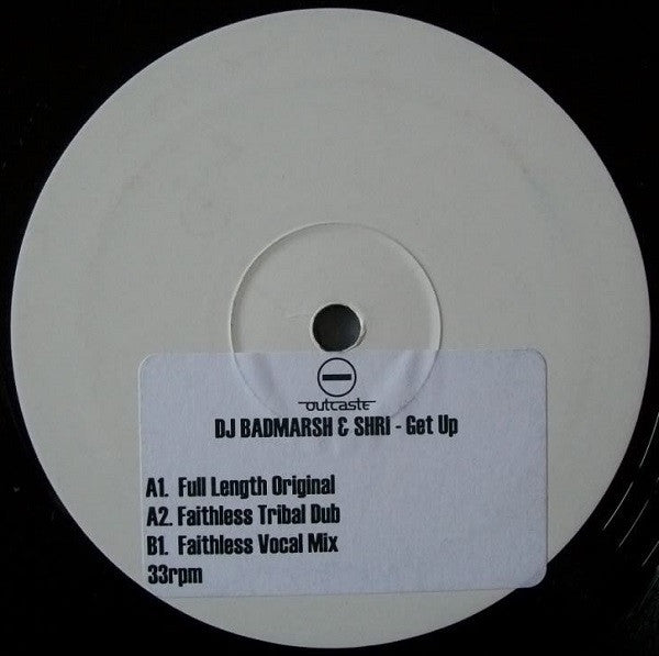 DJ Badmarsh & Shri* : Get Up (12", Single, W/Lbl, Sti)