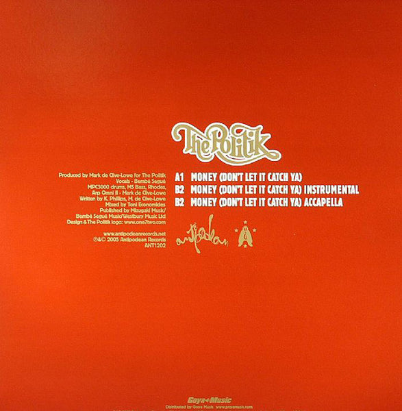 The Politik : Money (Don't Let It Catch Ya) (12")