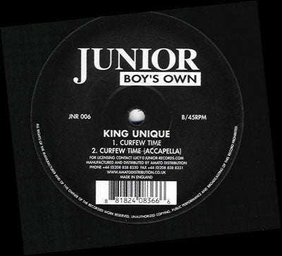 King Unique : Flashing Lights / Curfew Time (12")