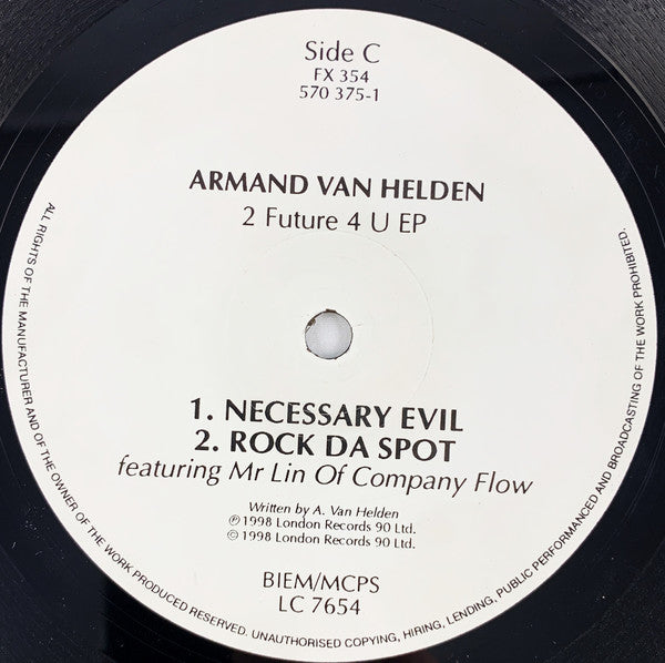 Armand Van Helden : 2 Future 4 U EP (2x12", EP)
