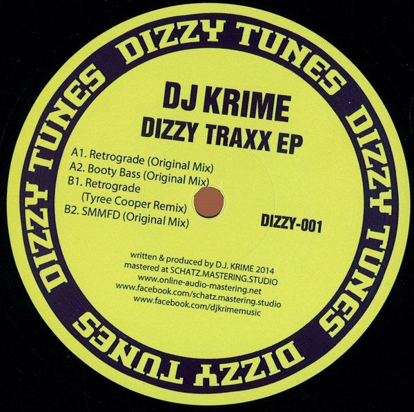 Dj Krime : Dizzy Traxx Ep (12", EP)
