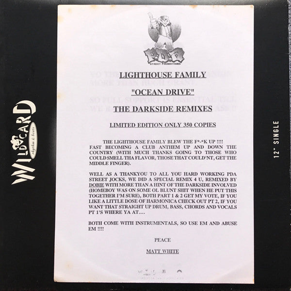 Lighthouse Family : Ocean Drive (Dobie Remixes) (12", Promo)