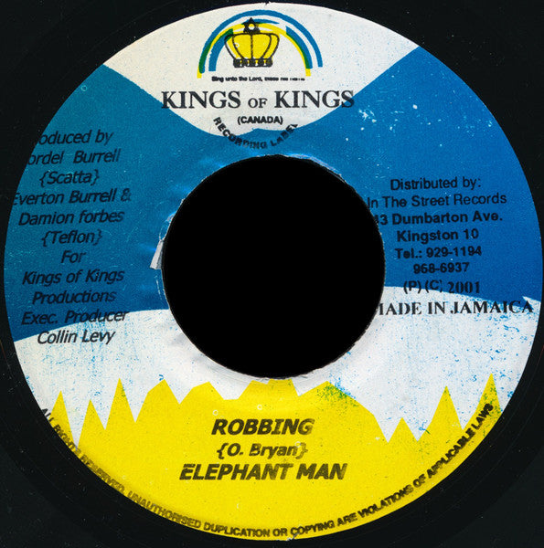 Elephant Man : Robbing (7")