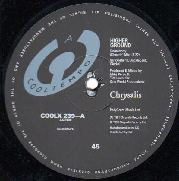 Higher Ground : Somebody (12")