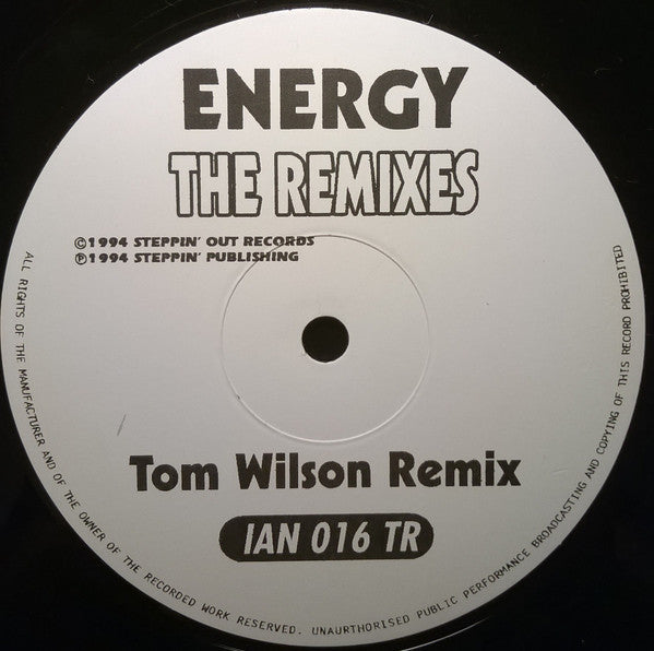 DJ Scott's Outer Rhythm* : Energy The Remixes (12")