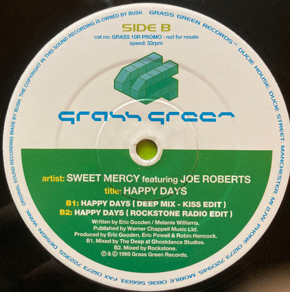 Sweet Mercy Featuring Joe Roberts : Happy Days (12", Promo)