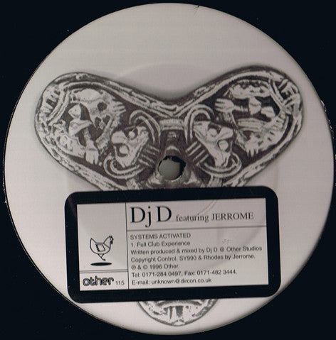 Dj D* Featuring Jerrome : Systems Activated (12")