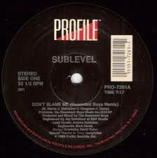 Sublevel : Don't Blame Me (12", Single)