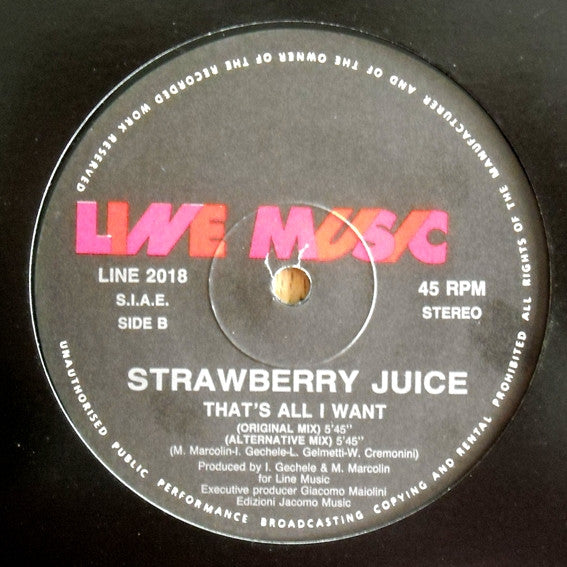 Strawberry Juice : That's All I Want (12")