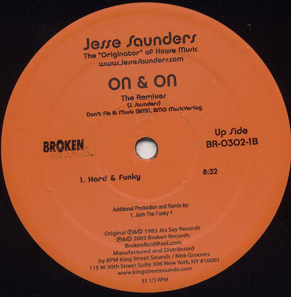 Jesse Saunders : On & On (The Remixes) (2x12")