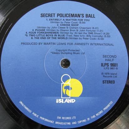 Various : The Secret Policeman's Ball (LP, Album, "ha)