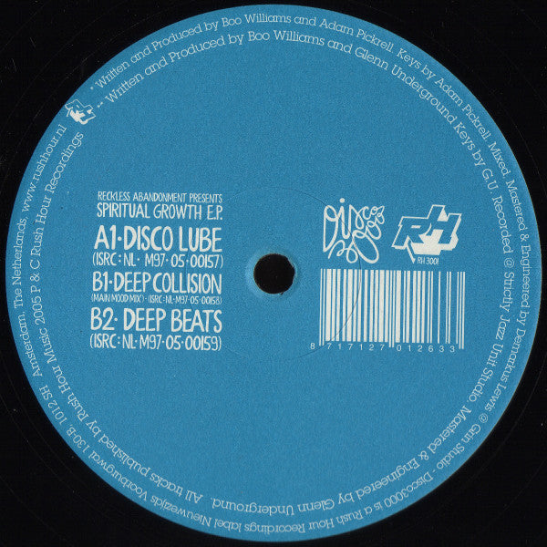 Reckless Abandonment : Spiritual Growth E.P. (12", EP)