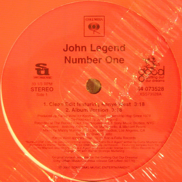 John Legend : Number One (12")