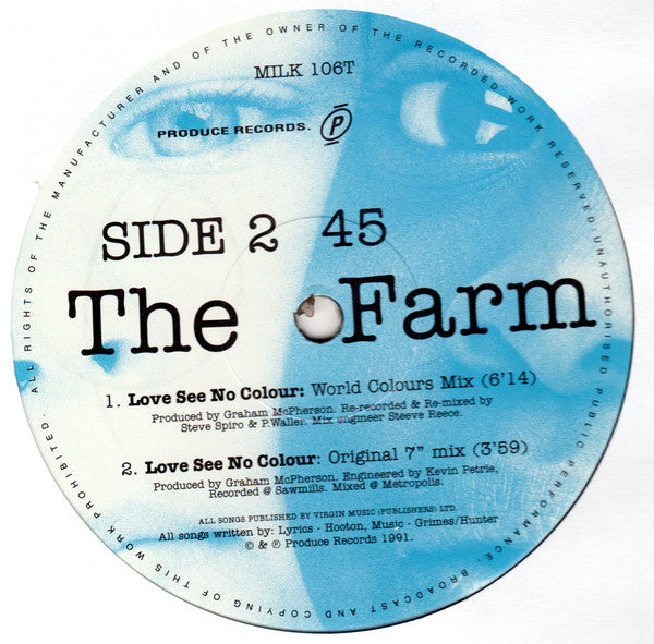 The Farm : Love See No Colour (2x12", Single)