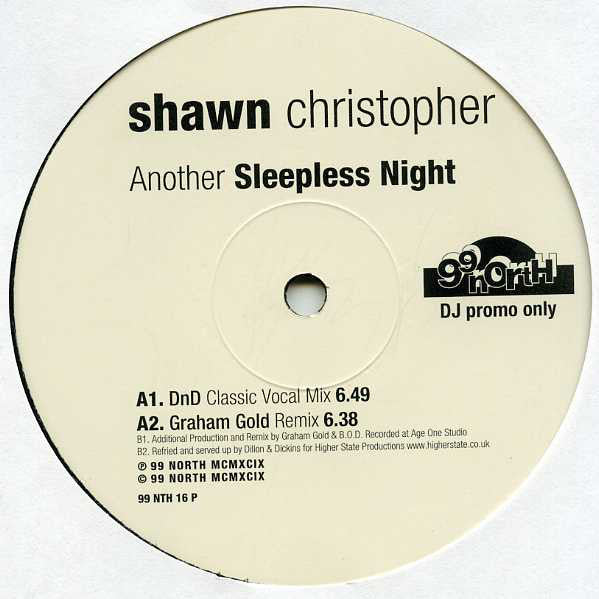 Shawn Christopher : Another Sleepless Night (2x12", Promo)