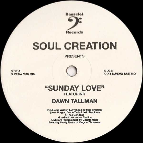 Soul Creation Featuring Dawn Tallman : Sunday Love (12")