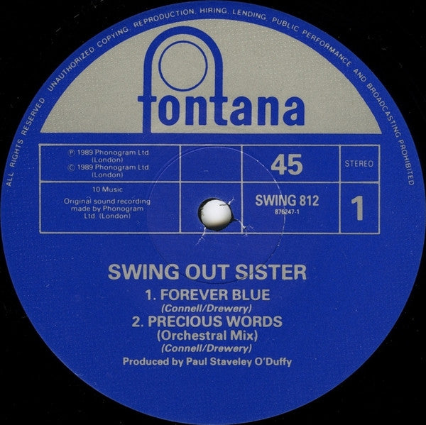 Swing Out Sister : Forever Blue (12", Single)