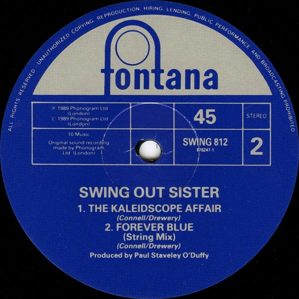 Swing Out Sister : Forever Blue (12", Single)