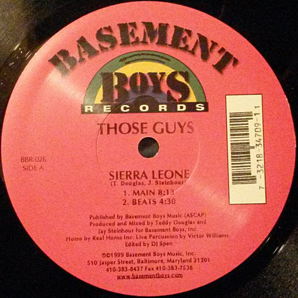 Those Guys : Sierra Leone / Do The Boogaloo (12")