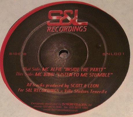 MC Alfie / MC Bibby : Inside The Party / Listen To Me Stumble (12")
