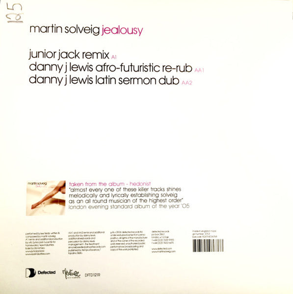 Martin Solveig : Jealousy (Part Two) (12")