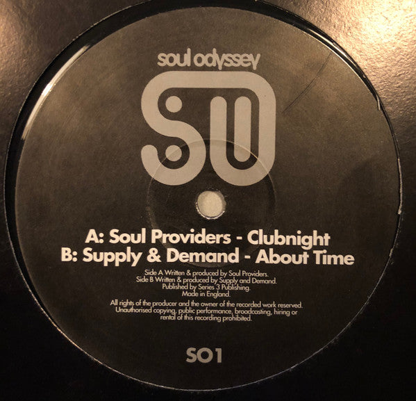 Soul Providers (2) & Supply & Demand : Clubnight / About Time (12")
