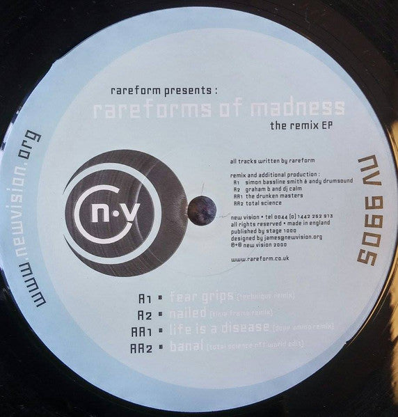 Rareform : Rareforms Of Madness (The Remix EP) (12", EP, Ltd)