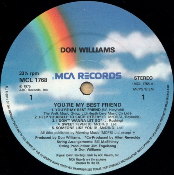 Don Williams (2) : You're My Best Friend (LP, Album)