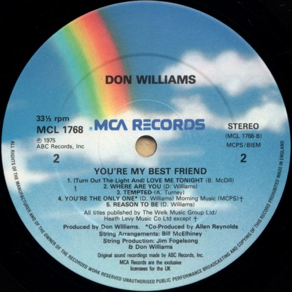 Don Williams (2) : You're My Best Friend (LP, Album)