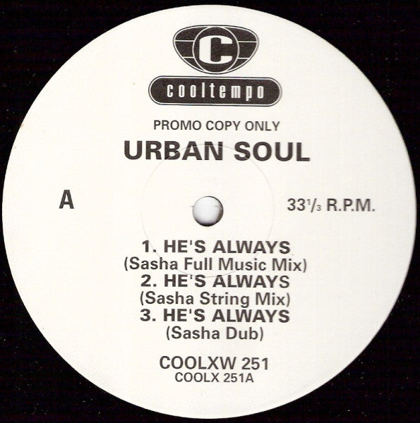 Urban Soul : He's Always (12", Promo)