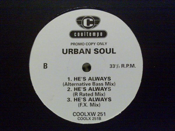 Urban Soul : He's Always (12", Promo)