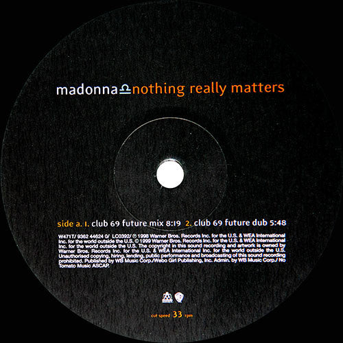 Madonna : Nothing Really Matters (12")
