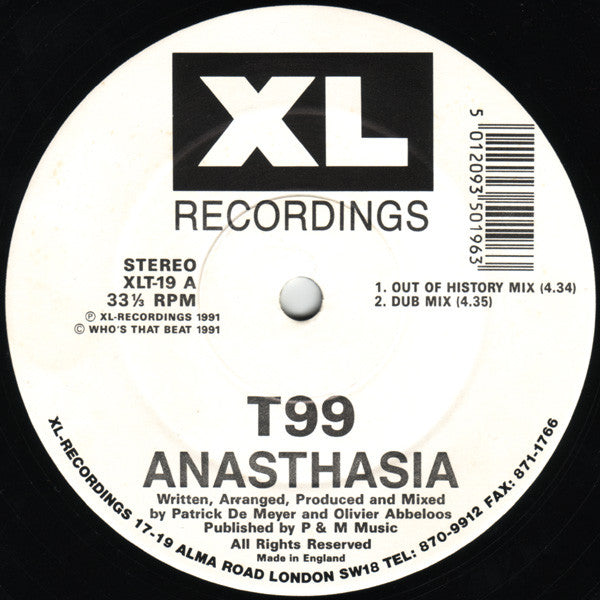 T99 : Anasthasia (12", Single)