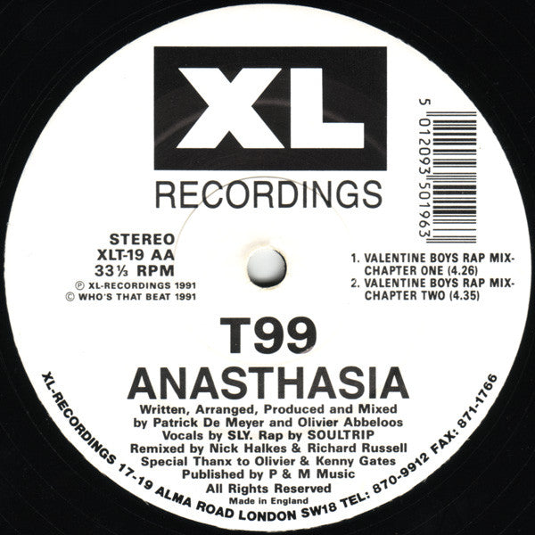 T99 : Anasthasia (12", Single)