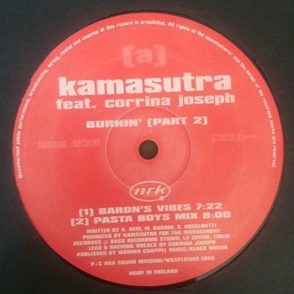 Kamasutra Feat. Corrina Joseph : Burnin' (Part2) (12")