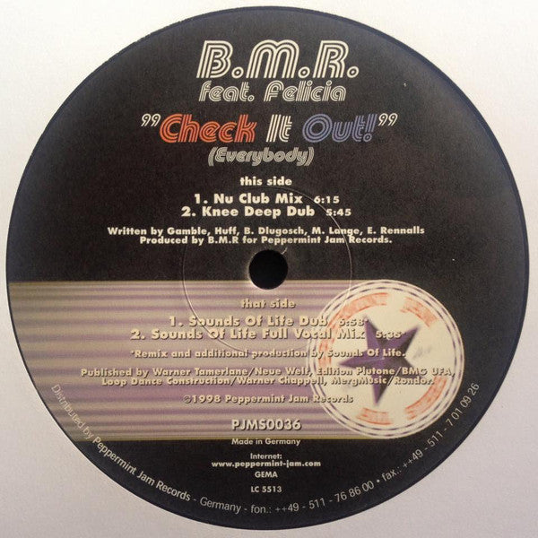 B.M.R.* Feat. Felicia* : Check It Out! (Everybody) (12")