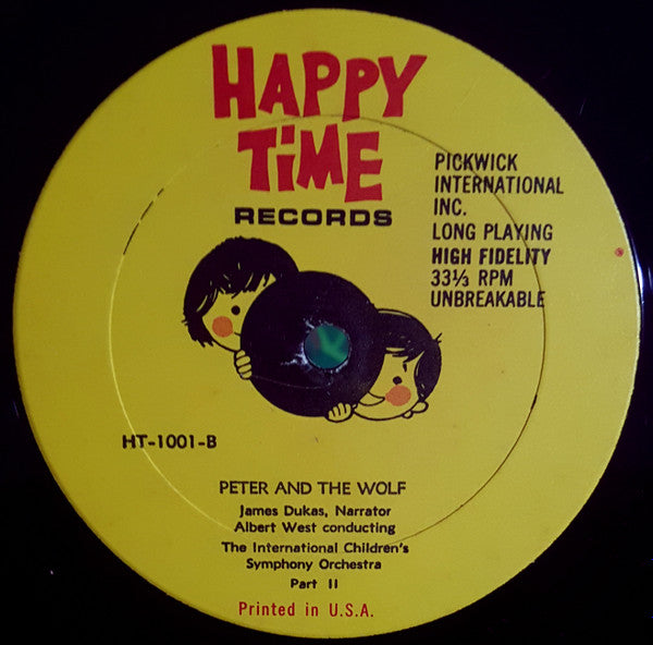 James Dukas , Narrator Albert West (2) Conducting The International Children's Symphony Orchestra : Peter And The Wolf (LP)