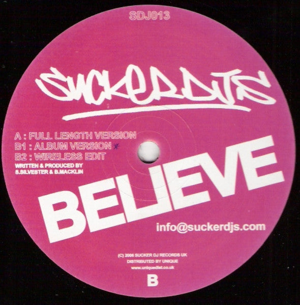 Sucker DJ's : Believe (12", Maxi)